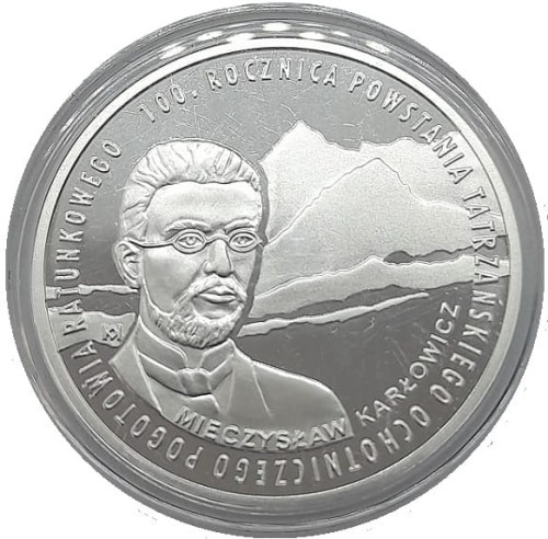 Moneta 10 zł 100. rocznica TOPR 2009 rewers