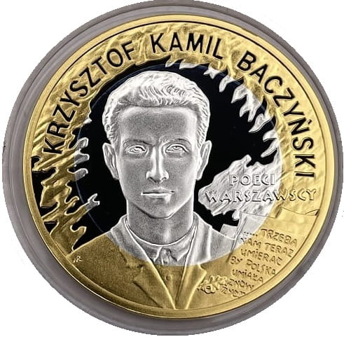 Moneta 10 zł Krzysztof Kamil Baczyński 2009 NBP