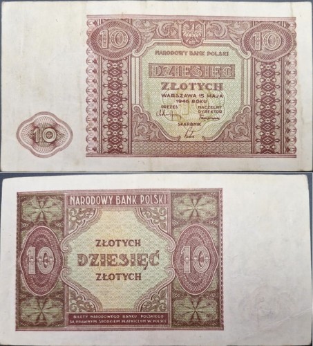 Banknot 10 złotych 1946