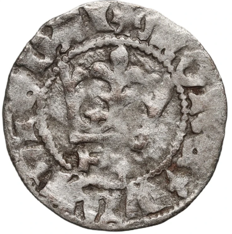 Moneta półgrosz koronny Władysław II Jagiełło Kraków reers