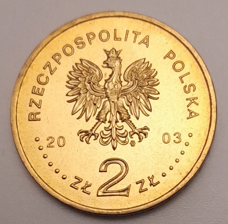 Moneta okolicznościowa  2 zł Generał Stanisław Maczek 2003 awers