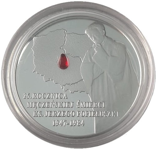 Moneta 10 zł 25. rocznica śmierci ks. Jerzego Popiełuszki 2009 rewers
