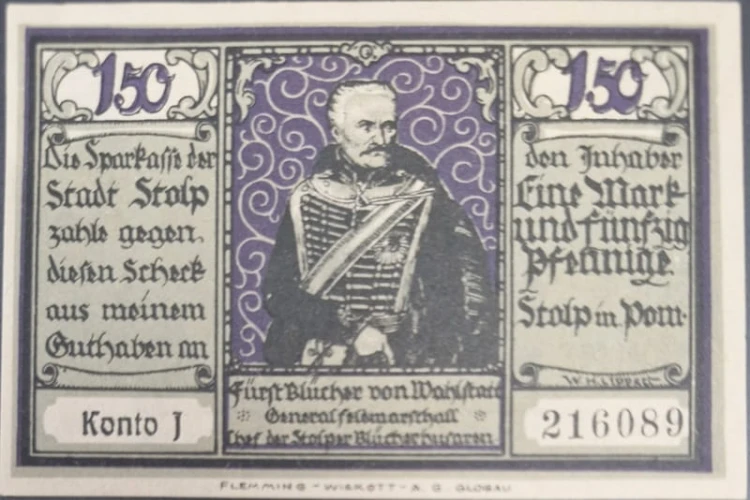 Słupsk - Stolp 1,5 marki 1922 awers