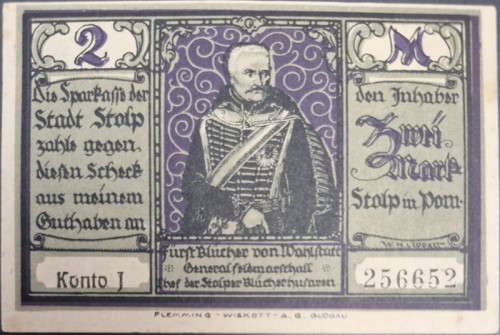 Słupsk - Stolp 2 marki 1922 awers