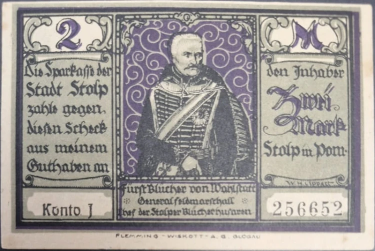 Słupsk - Stolp 2 marki 1922 awers