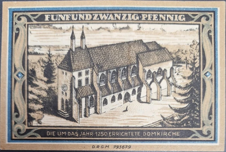 Głogów Stadtbank Glogau 25 pfenningów 1921 rewers