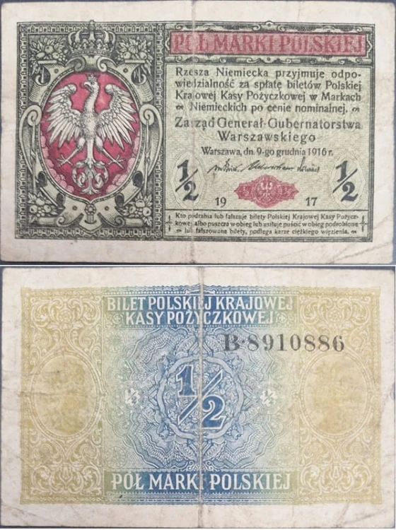 1/2 marki polskich 1917 generał