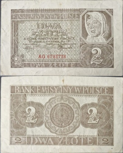 Banknot 2 złote 1941