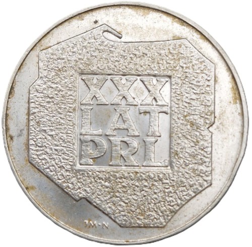 Moneta 200 zł XXX lat PRL Mapa 1974r rewers