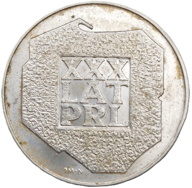 Moneta 200 zł XXX lat PRL Mapa 1974r rewers