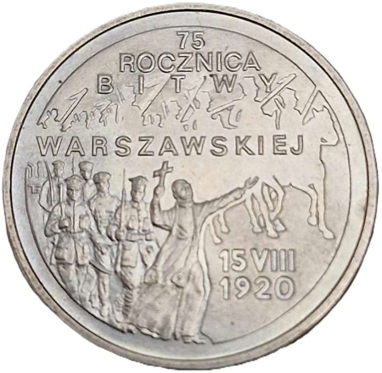 Moneta okolicznościowa 2 zł 75 rocznica Bitwy Warszawskiej 1995 rewers