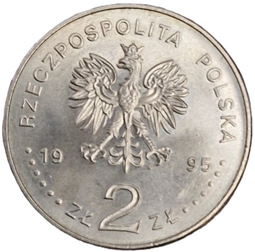 Moneta okolicznościowa 2 zł 100 lat Nowożytnych Igrzysk Olimpijskich 1995 awers