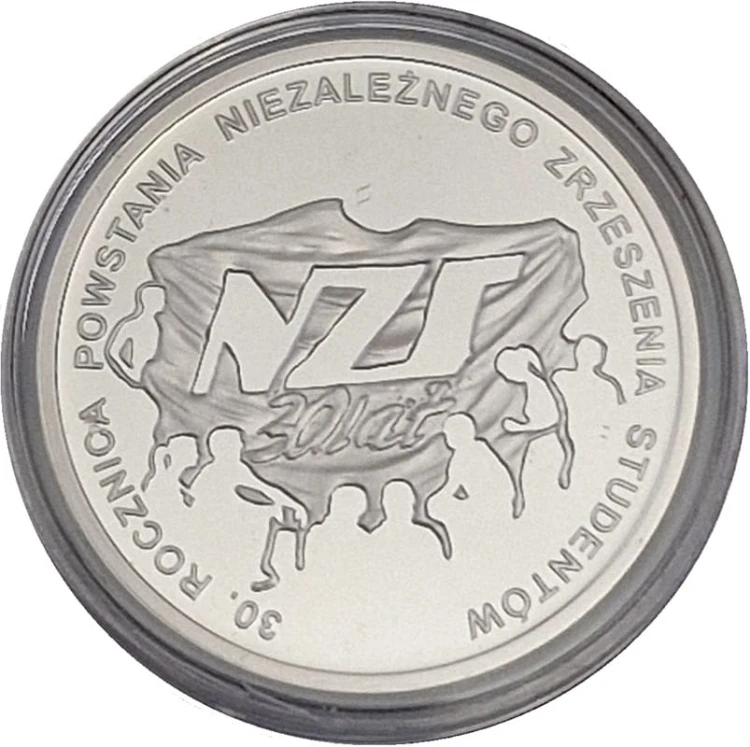 Moneta 10 zł 30 rocznica powstania NZS  2011 rewers