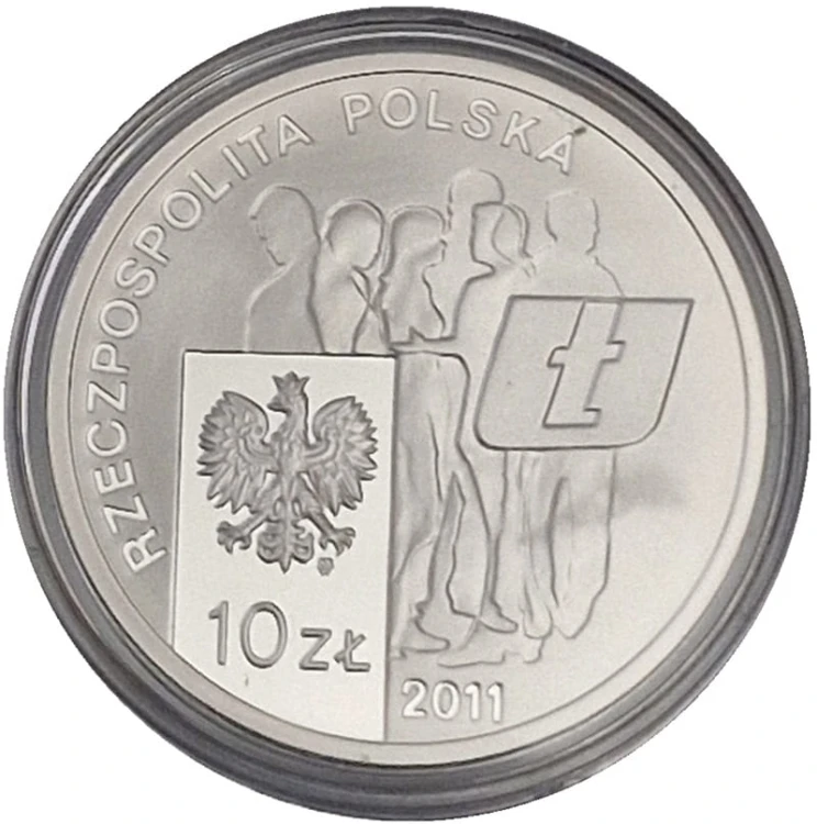 Moneta 10 zł 30 rocznica powstania NZS  2011 awers