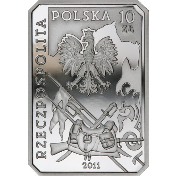 Moneta 10 zł Ułan II Rzeczpospolitej 2011 awers