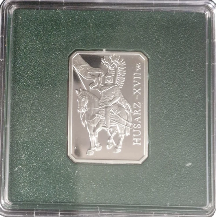 Moneta 10 zł Husarz XVII wiek 2009 rewers box