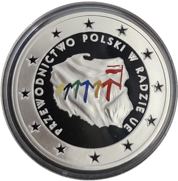 Moneta 10 zł Przewodnictwo Polski w Radzie UE 2011 rewers