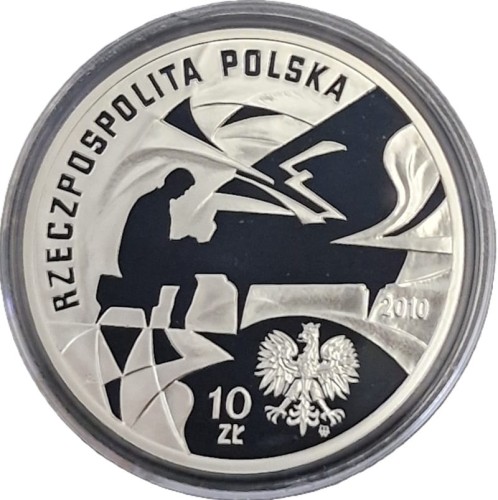 Moneta 10 zł Krzysztof Komeda 2010 awers
