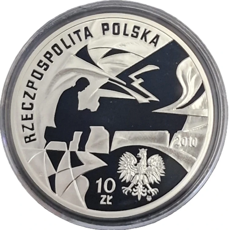 Moneta 10 zł Krzysztof Komeda 2010 awers