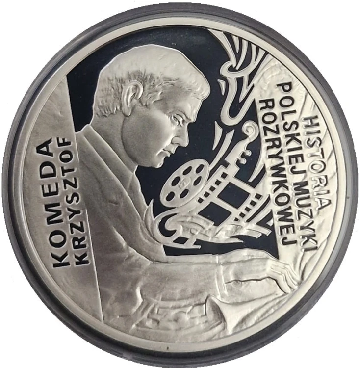 Moneta 10 zł Krzysztof Komeda 2010 rewers