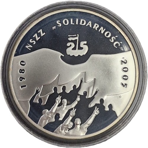 Moneta 10 zł 25 lat Solidarności 2005 rewers