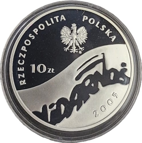Moneta 10 zł 25 lat Solidarności 2005 awers