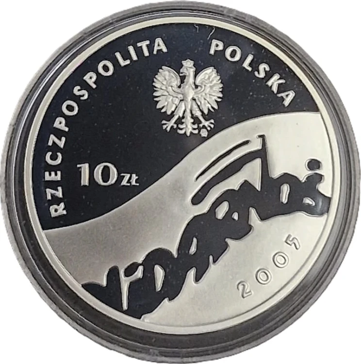 Moneta 10 zł 25 lat Solidarności 2005 awers
