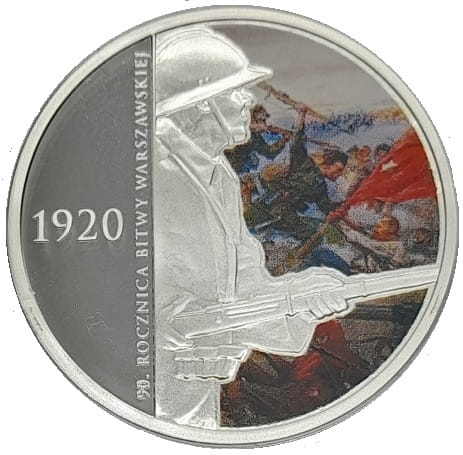 Moneta 20zł 90 rocznica Bitwy Warszawskiej 2010 rewers