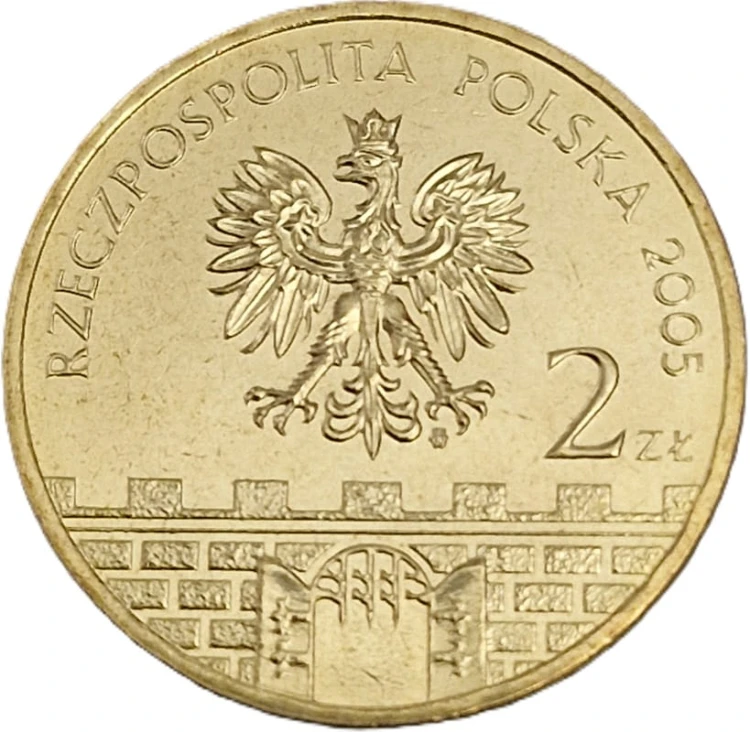 Moneta okolicznościowa 2 zł Gniezno 2005 awers