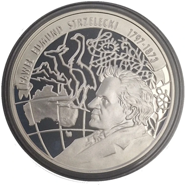Moneta 10 zł Paweł Edmund Strzelecki 1997 rewers