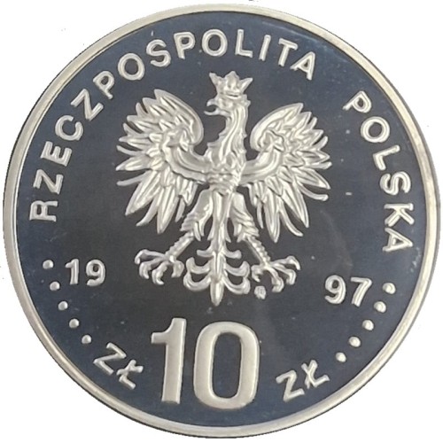 Moneta 10 zł Paweł Edmund Strzelecki 1997 awers
