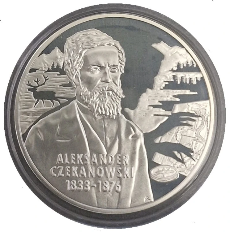 Moneta 10 zł Aleksander Czekanowski 2004 rewers