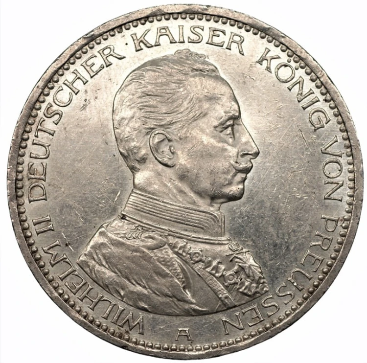 5 marek 1914 A Wilhelm II Prusy rewers