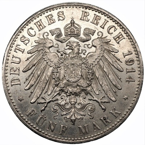5 marek 1914 A Wilhelm II Prusy awers