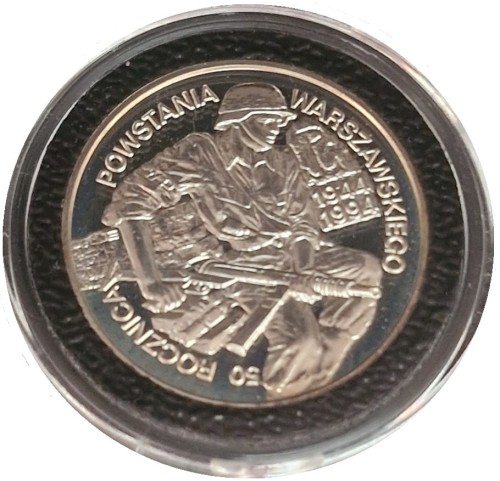Moneta 100000 zł 50 rocznica Powstania Warszawskiego 1994 rewers
