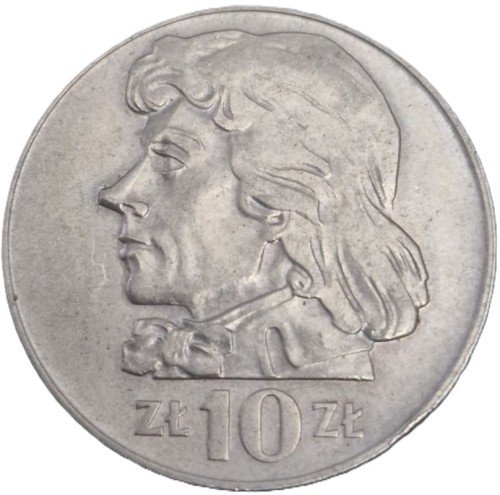 Moneta 10 zł Tadeusz Kościuszko 1969 stan 2 rewers