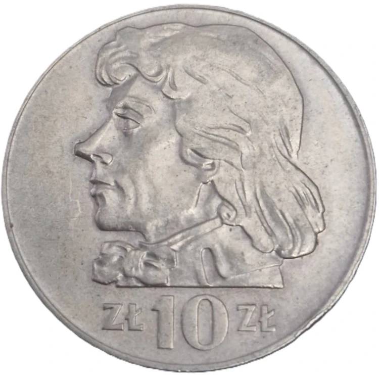 Moneta 10 zł Tadeusz Kościuszko 1969 stan 2 rewers