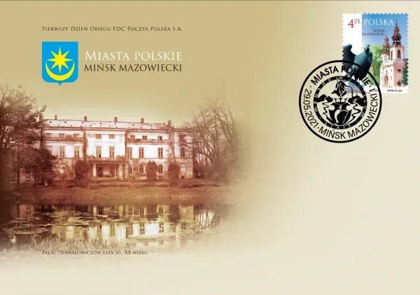 Koperta FDC Miasta polskie Mińsk Mazowiecki 2021