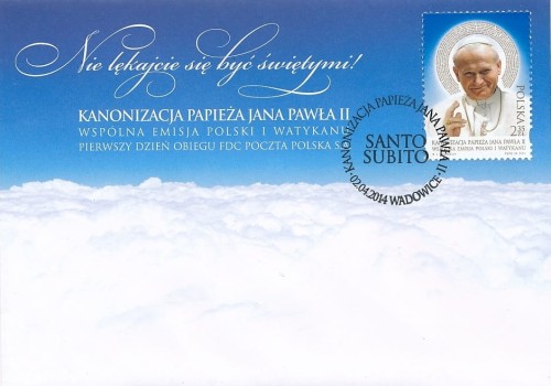 Koperta FDC Kanonizacja Papieża Jana Pawła II