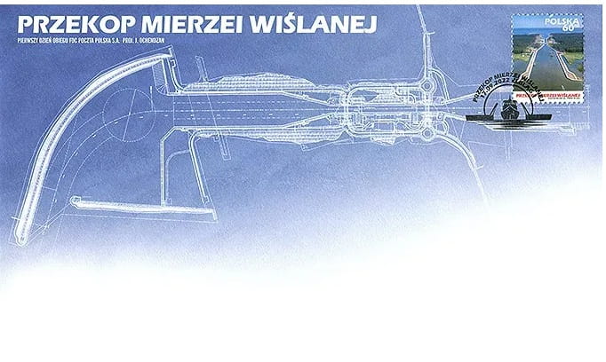 Koperta FDC Przekop mierzei wiślanej 2022