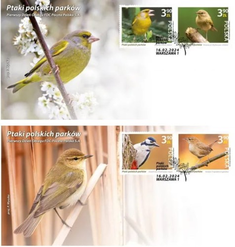 Koperta FDC Ptaki Polskich Parków 2024