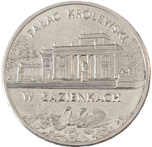 Moneta okolicznościowa 2 zł Pałac Królewski w Łazienkach 1995 rewers