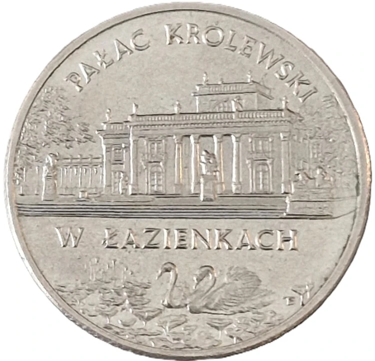 Moneta okolicznościowa 2 zł Pałac Królewski w Łazienkach 1995 rewers