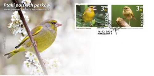 Koperta FDC 2296 Ptaki Polskich Parków 2024