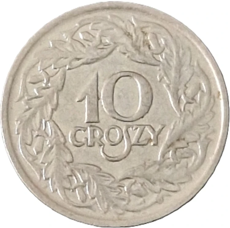 Moneta 10 groszy 1923 rewers