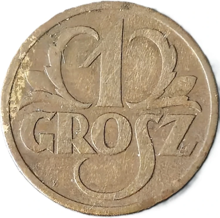 Moneta 1 grosz 1935 II RP rewers