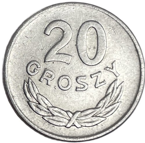 Moneta obiegowa PRL 20 groszy 1949 stan 3 rewers