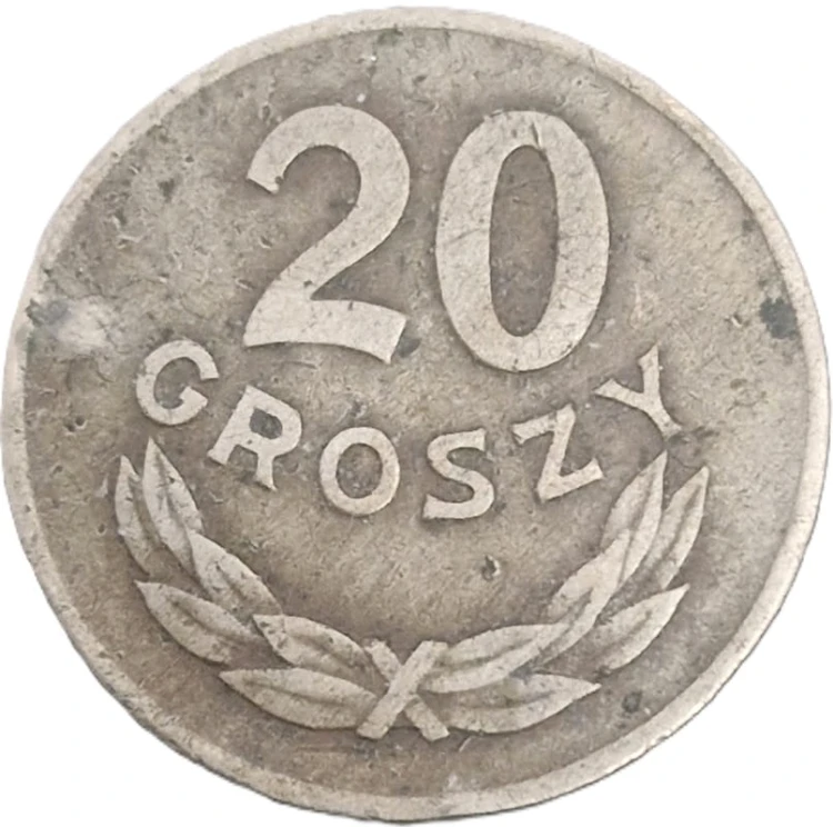 Moneta 20 groszy 1949 Mn rewers
