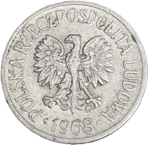 Moneta 5 groszy 1968 awers