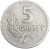 Moneta prl 5 groszy 1962 rewers
